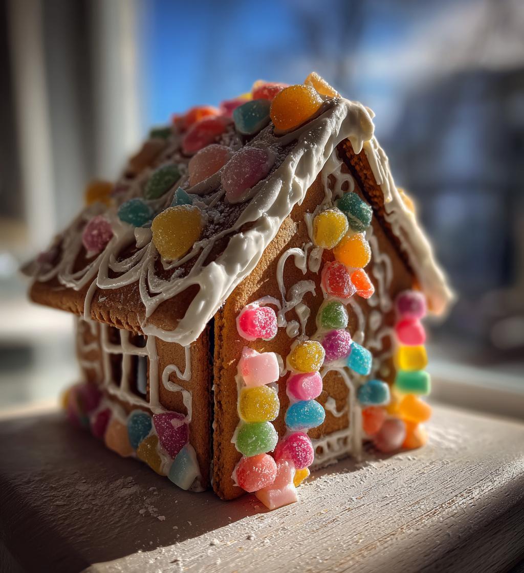 gingerbread house with graham crackers