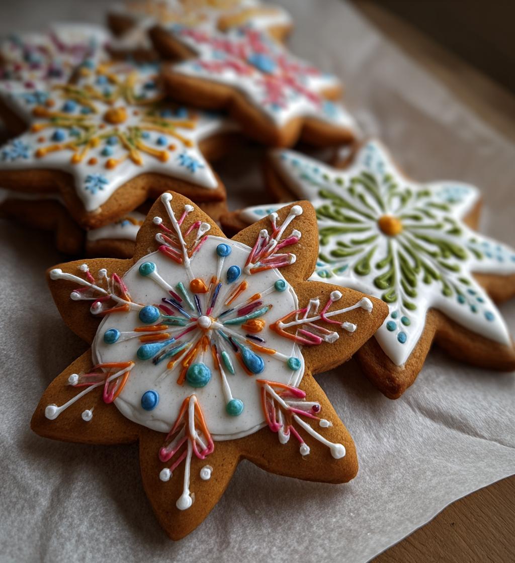 gingerbread snowflakes