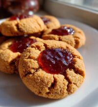 gingerbread thumbprint cookies
