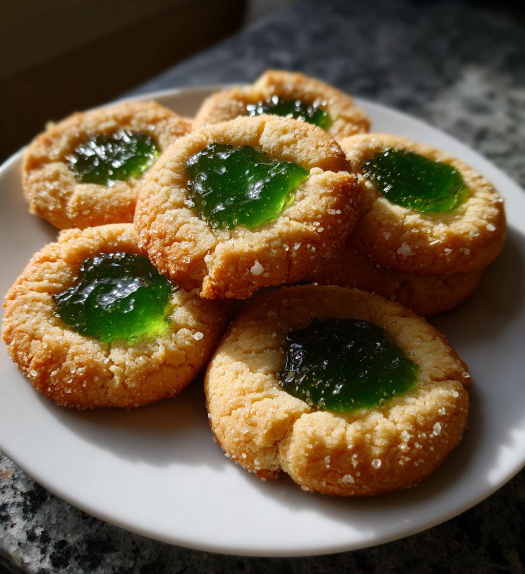 green thumbprint cookies