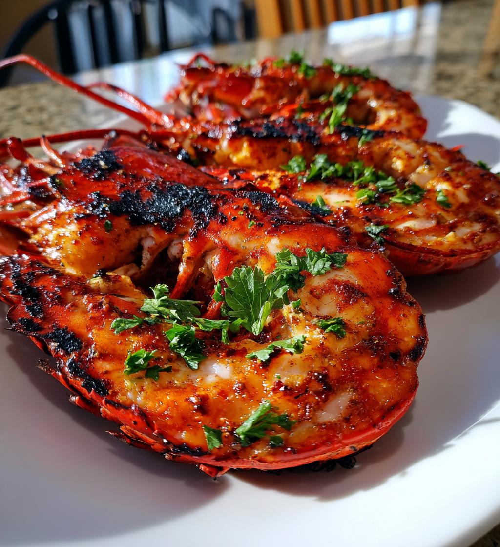 grilled whole lobster
