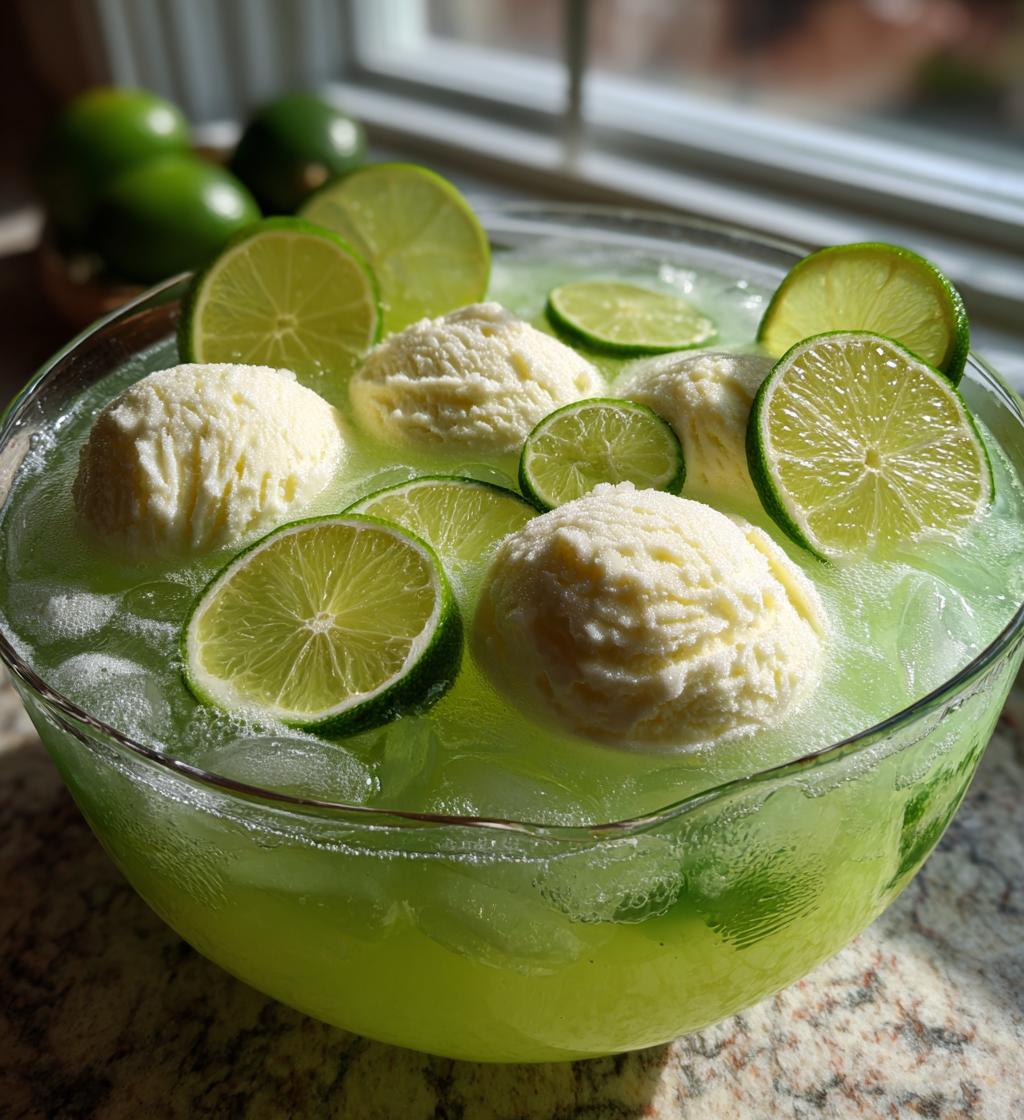 grinch punch with lime sherbet