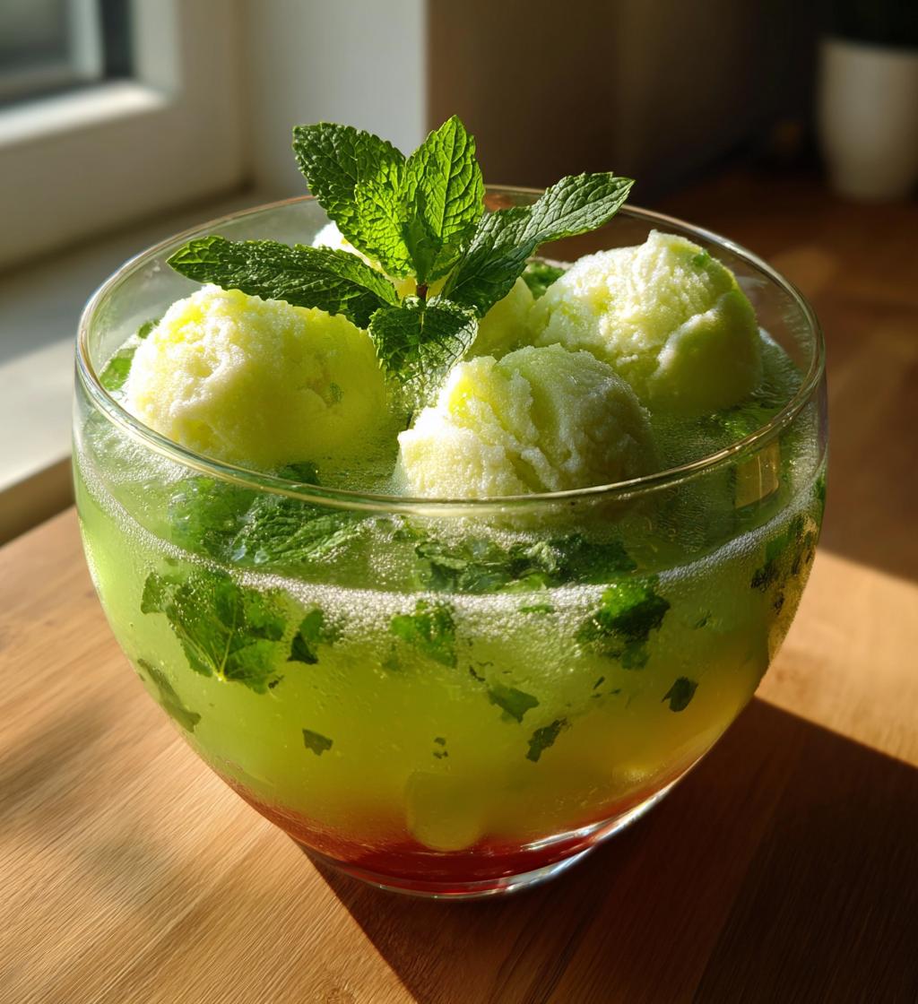 grinch punch with sherbert