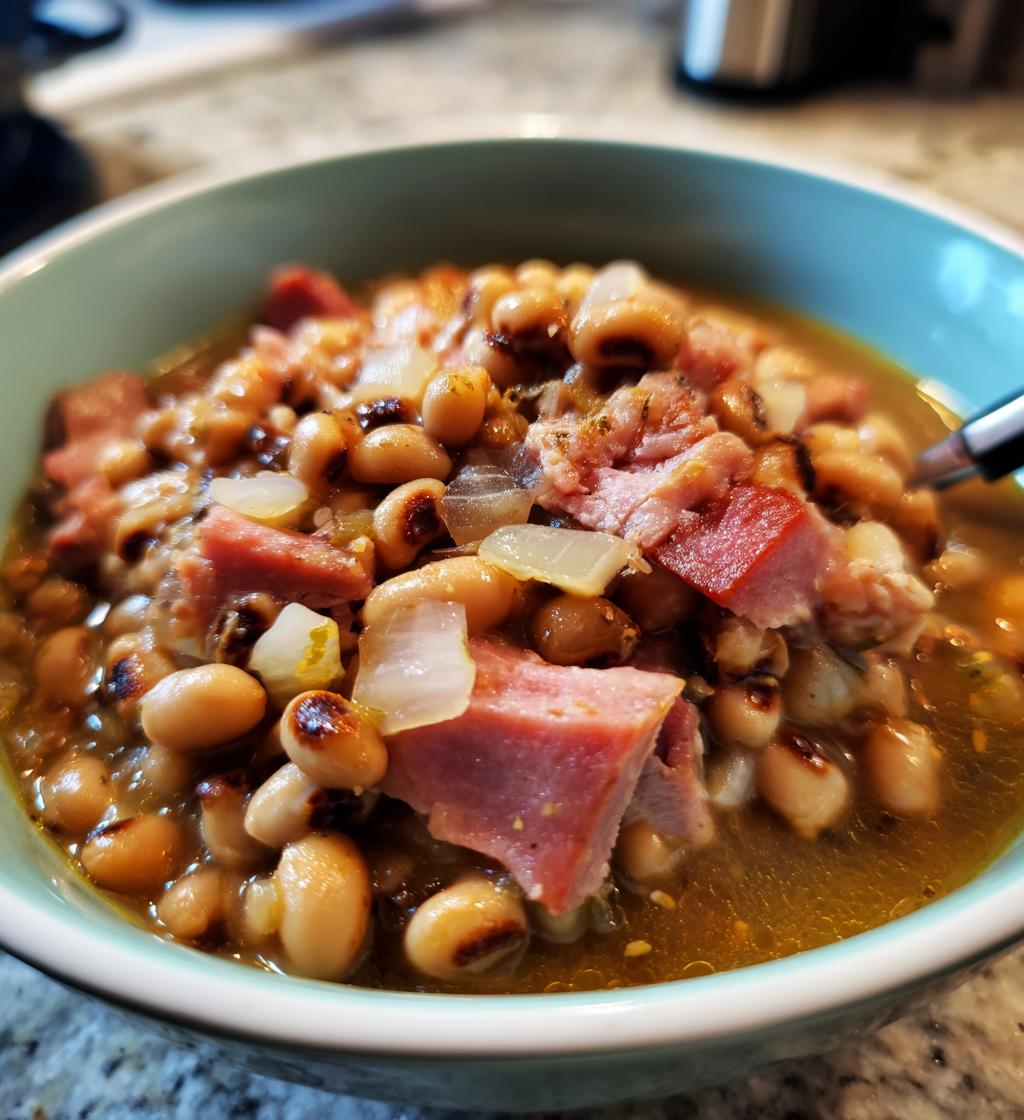 ham and black eyed peas crock pot