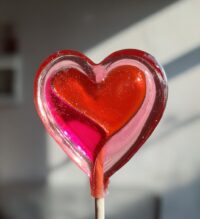 handmade heart-shaped valentine lollipop