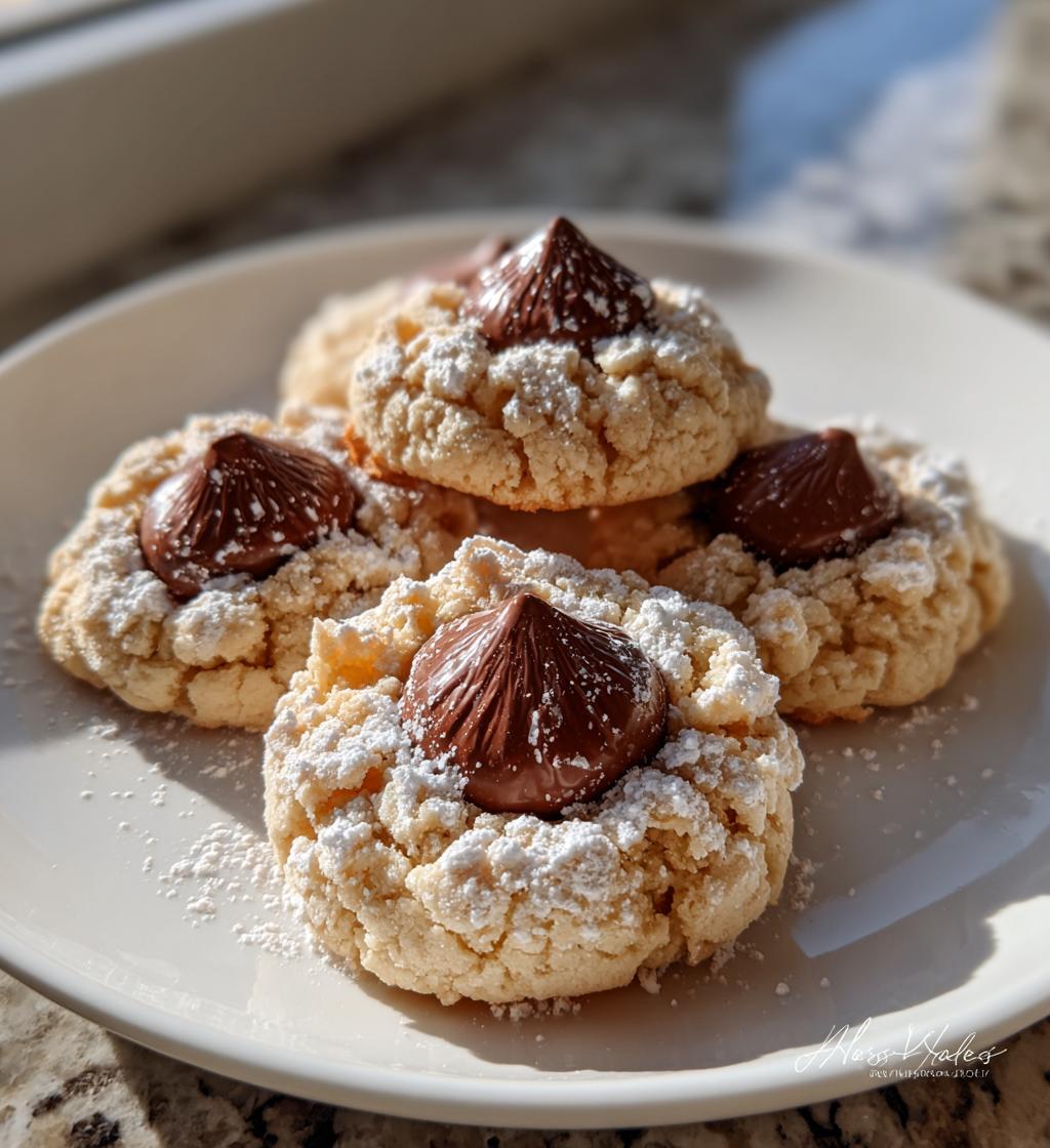 hershey kiss thumbprint cookies
