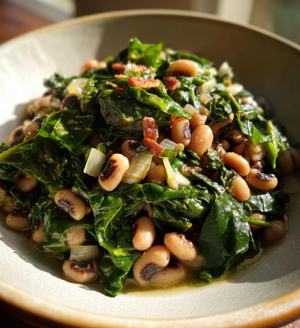 hottie black-eyed peas and greens