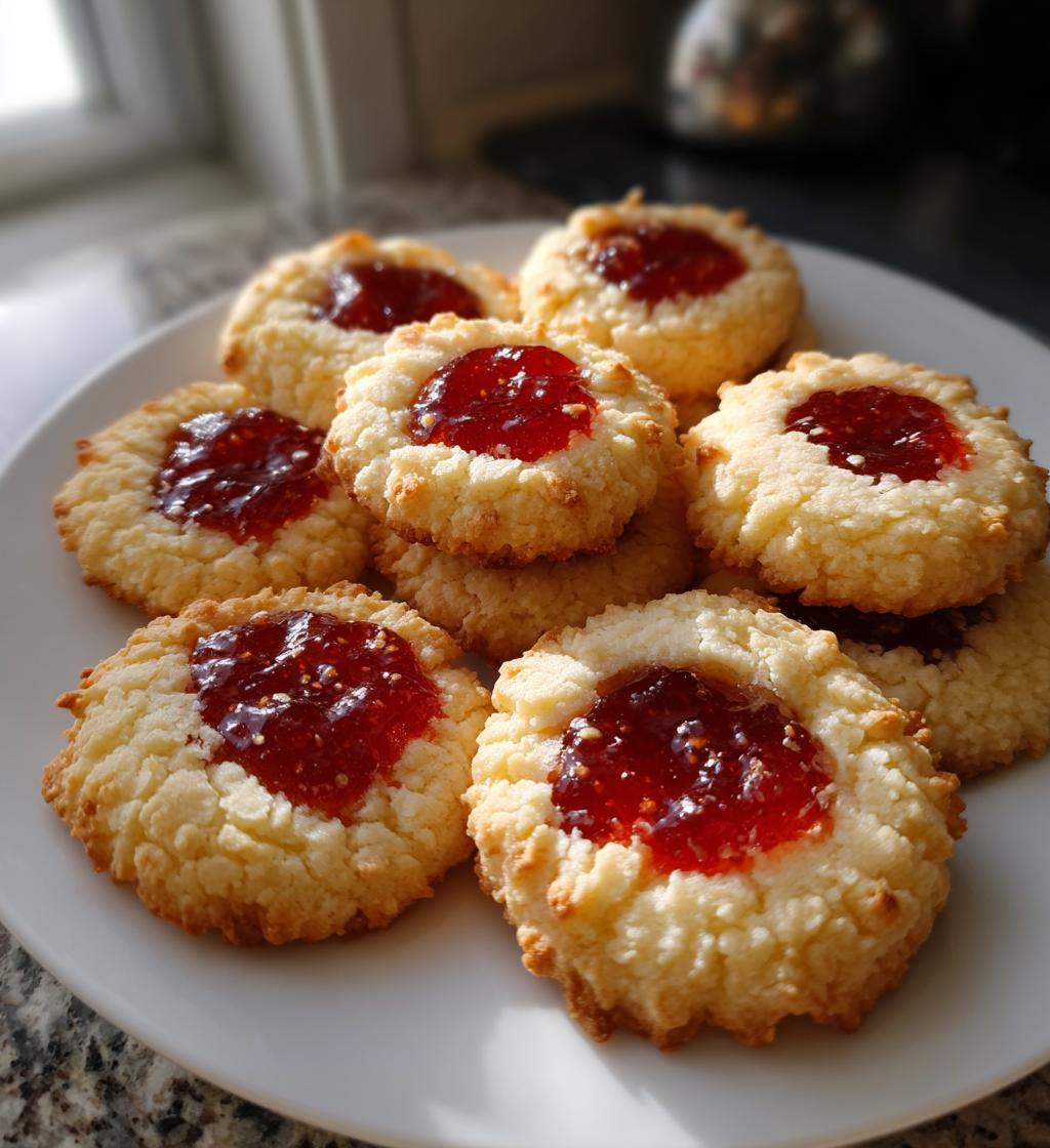 jam filled thumbprint cookies