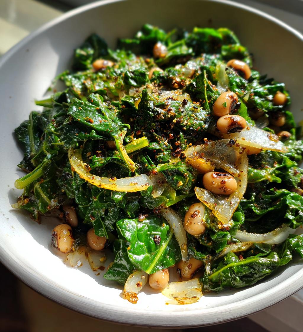 kale and black eyed peas