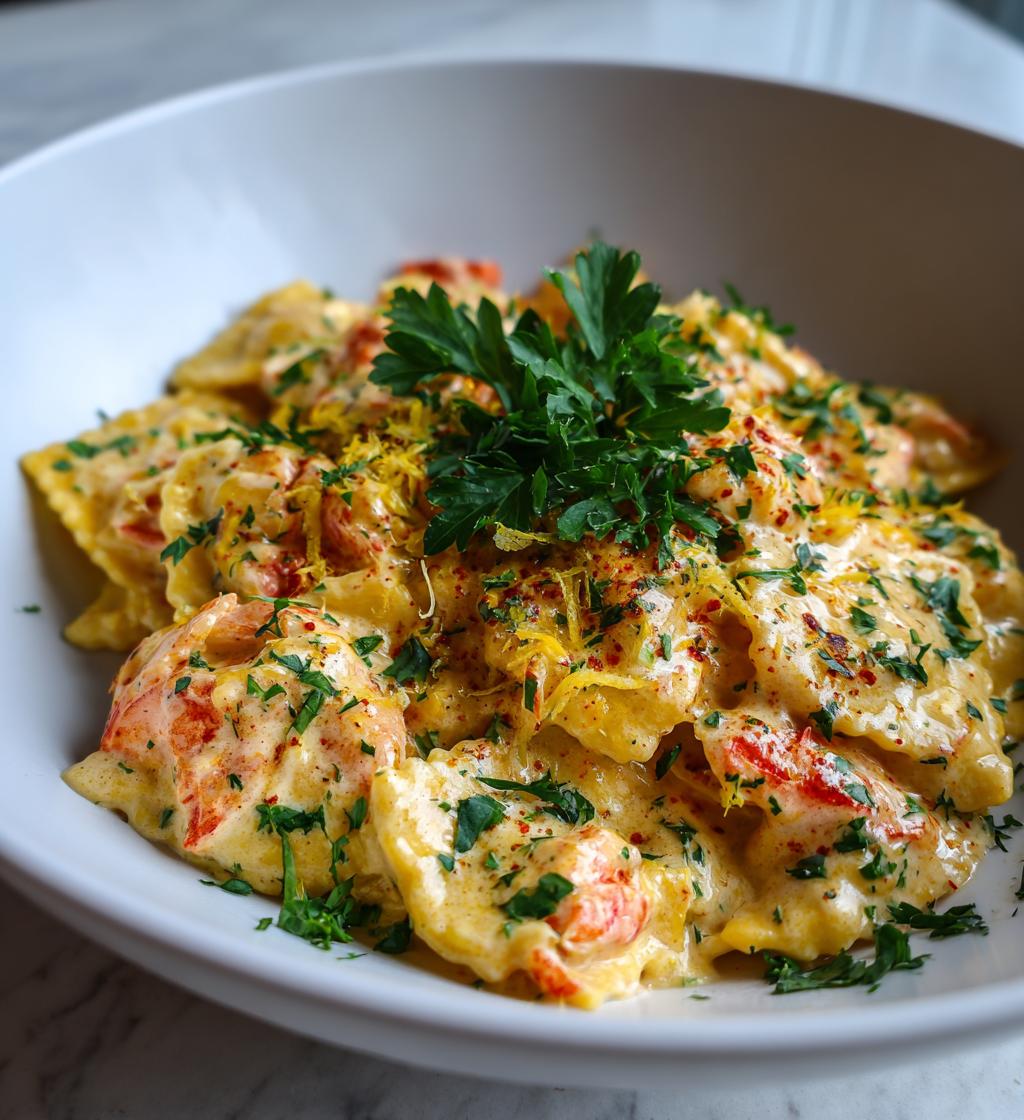 lemon cream sauce for lobster ravioli
