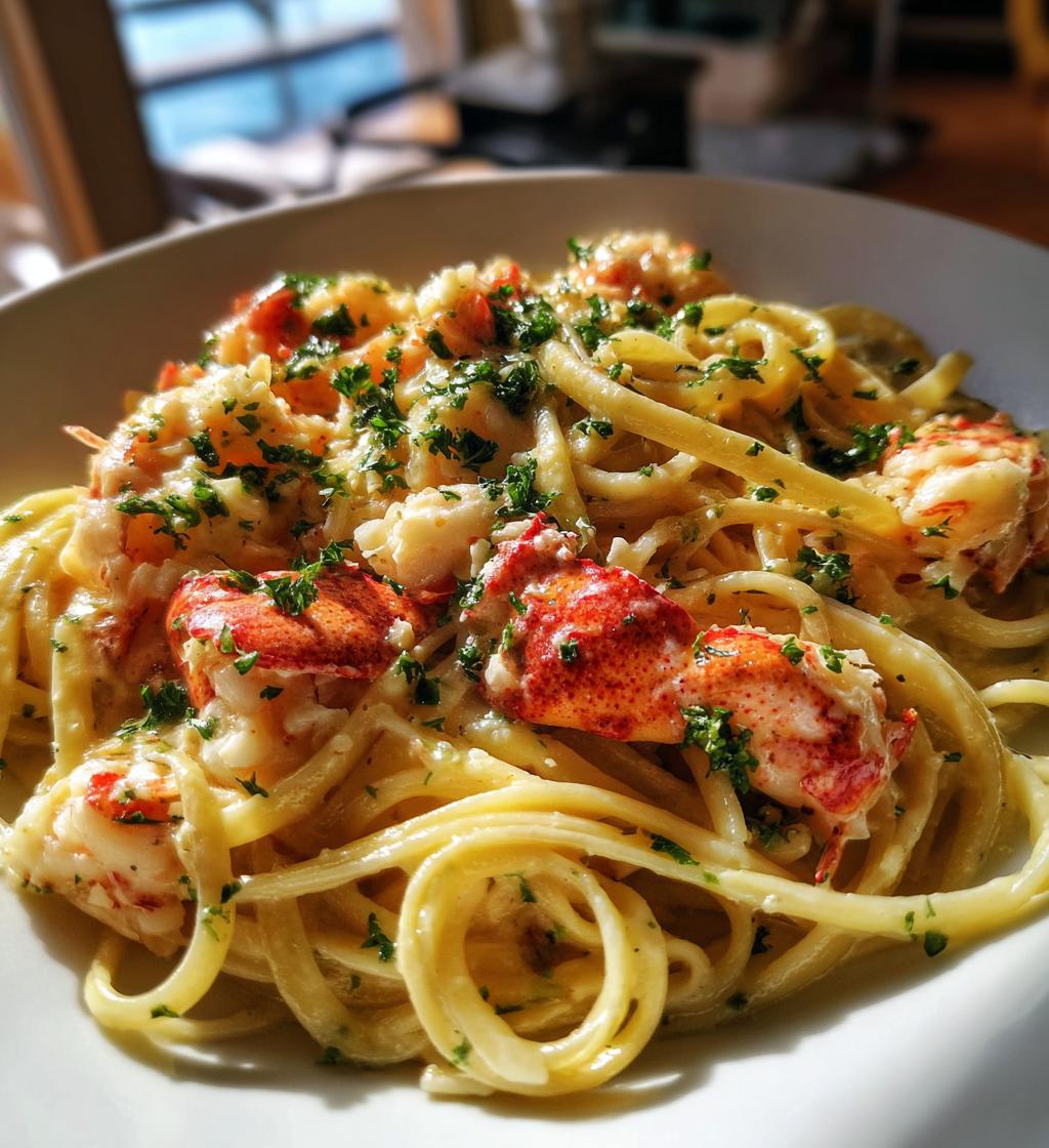 lemon lobster pasta