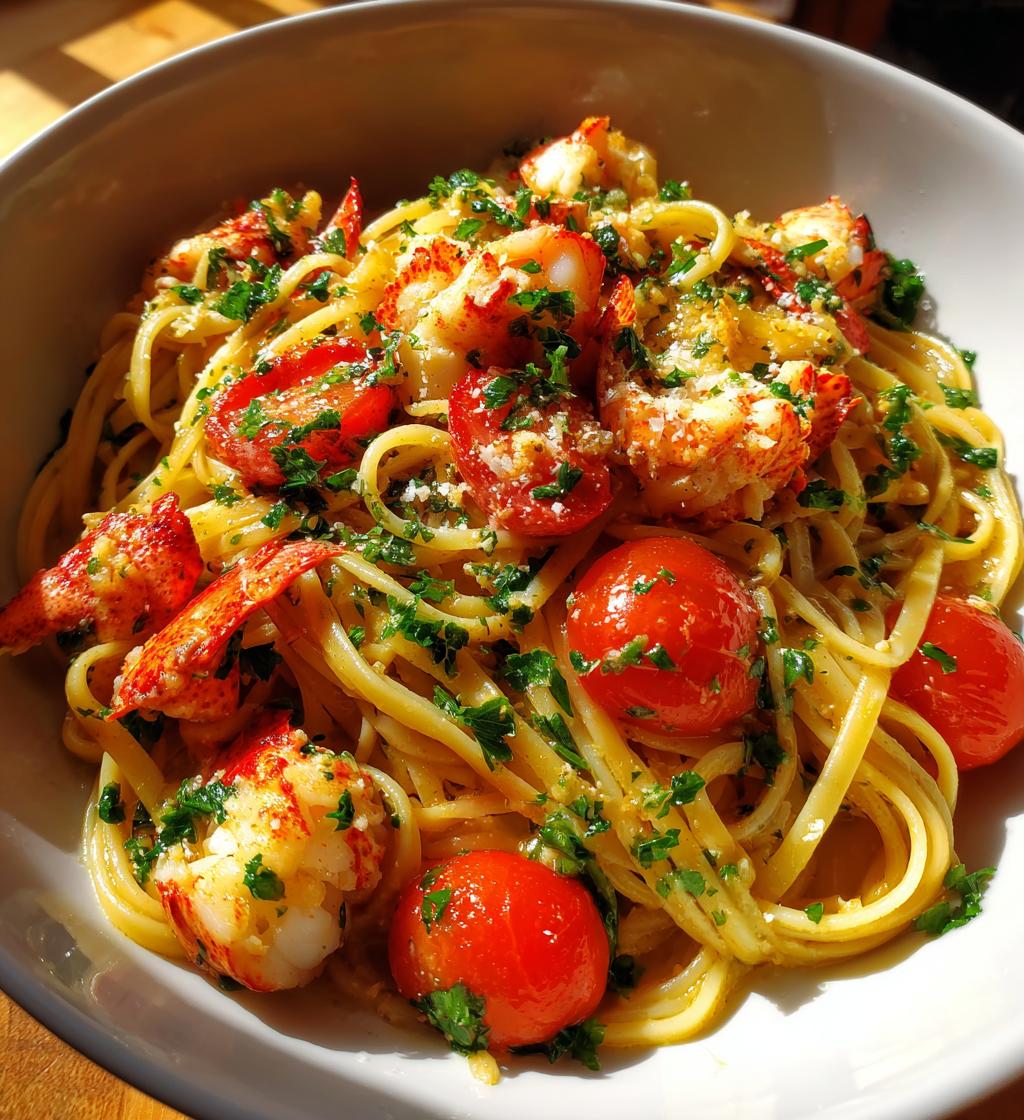 linguine with lobster