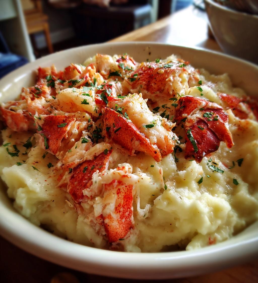 lobster and mashed potatoes