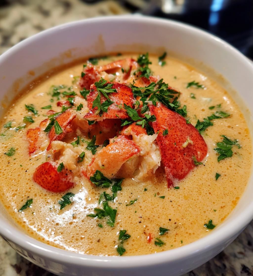 lobster bisque plating