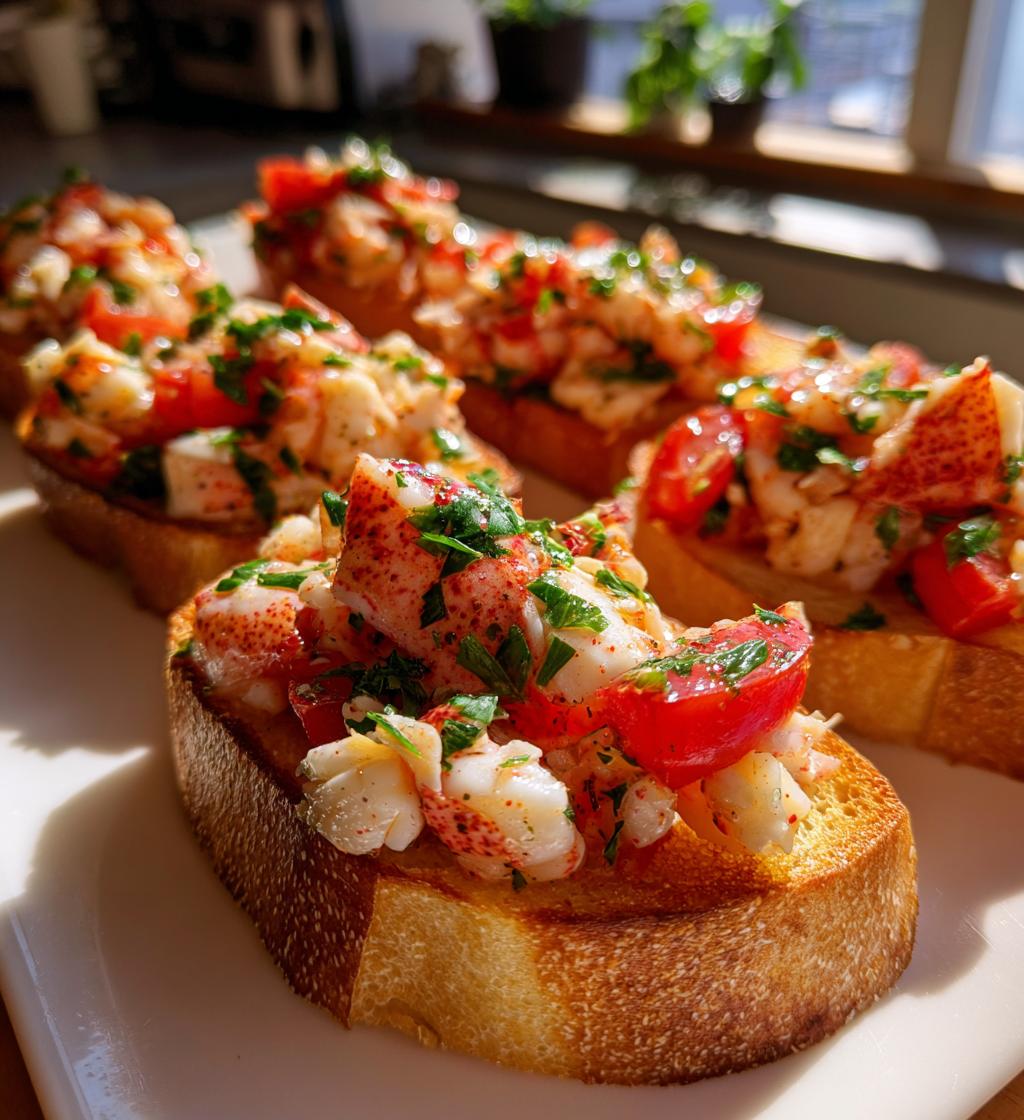 lobster bruschetta