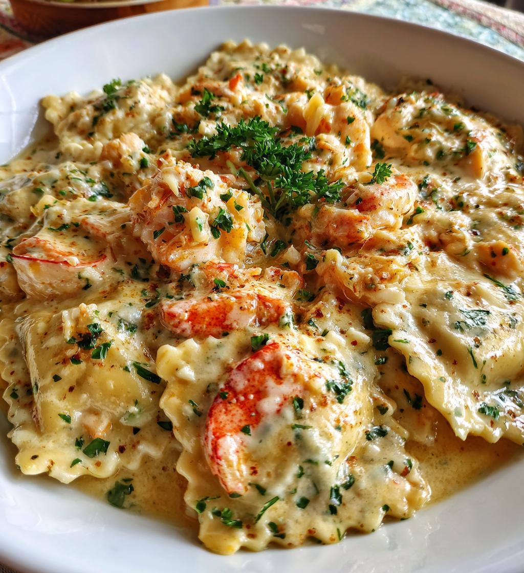 lobster ravioli alfredo