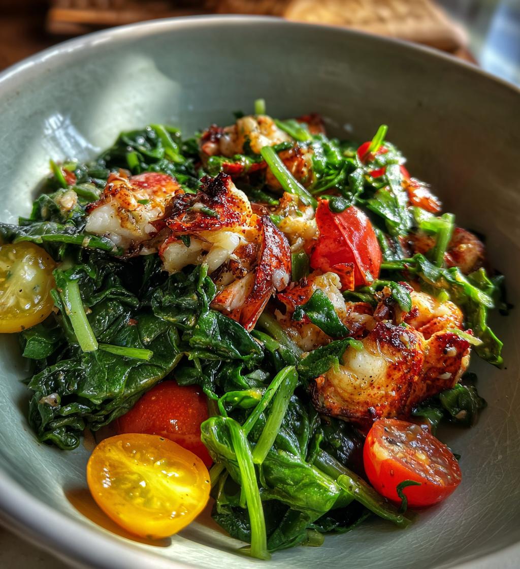 lobster salad plating