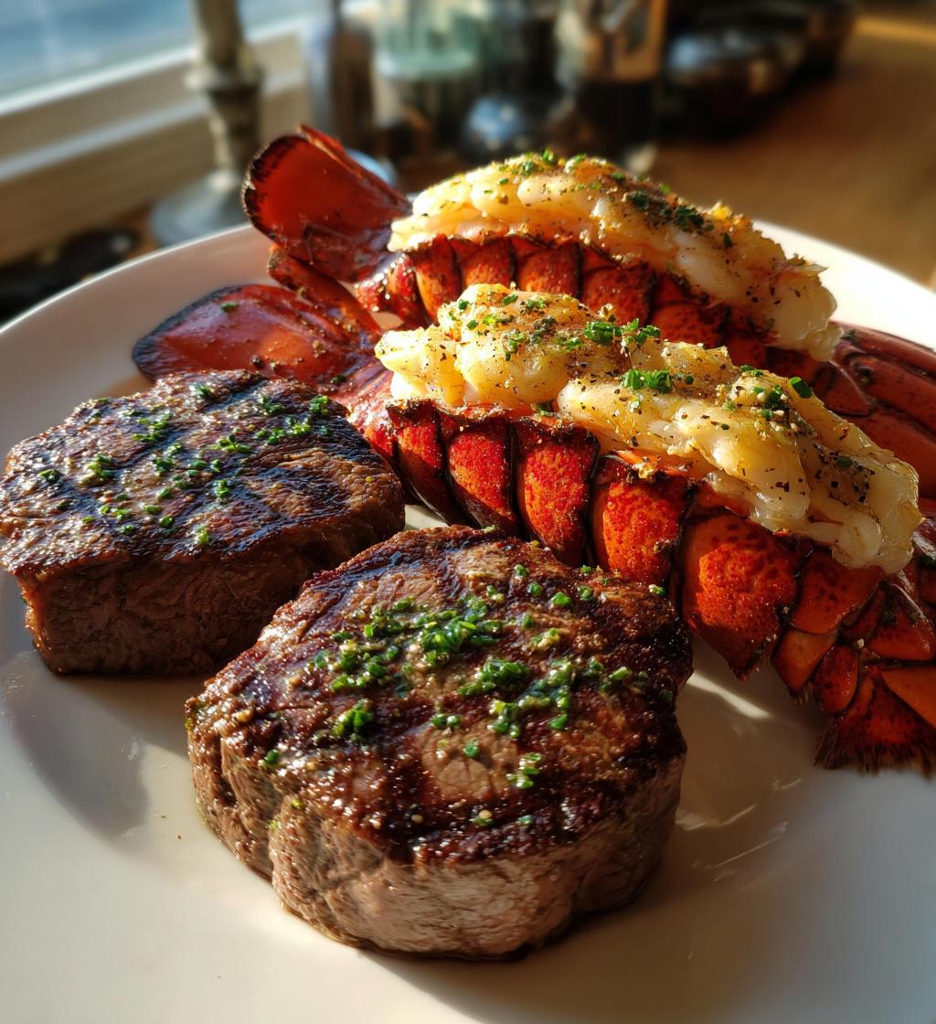 lobster tail and steak dinners