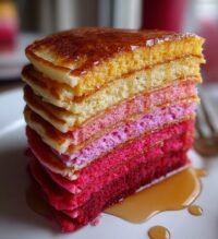 ombre valentine pancakes