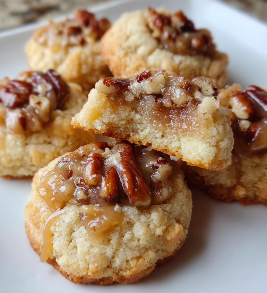 pecan pie thumbprint cookies