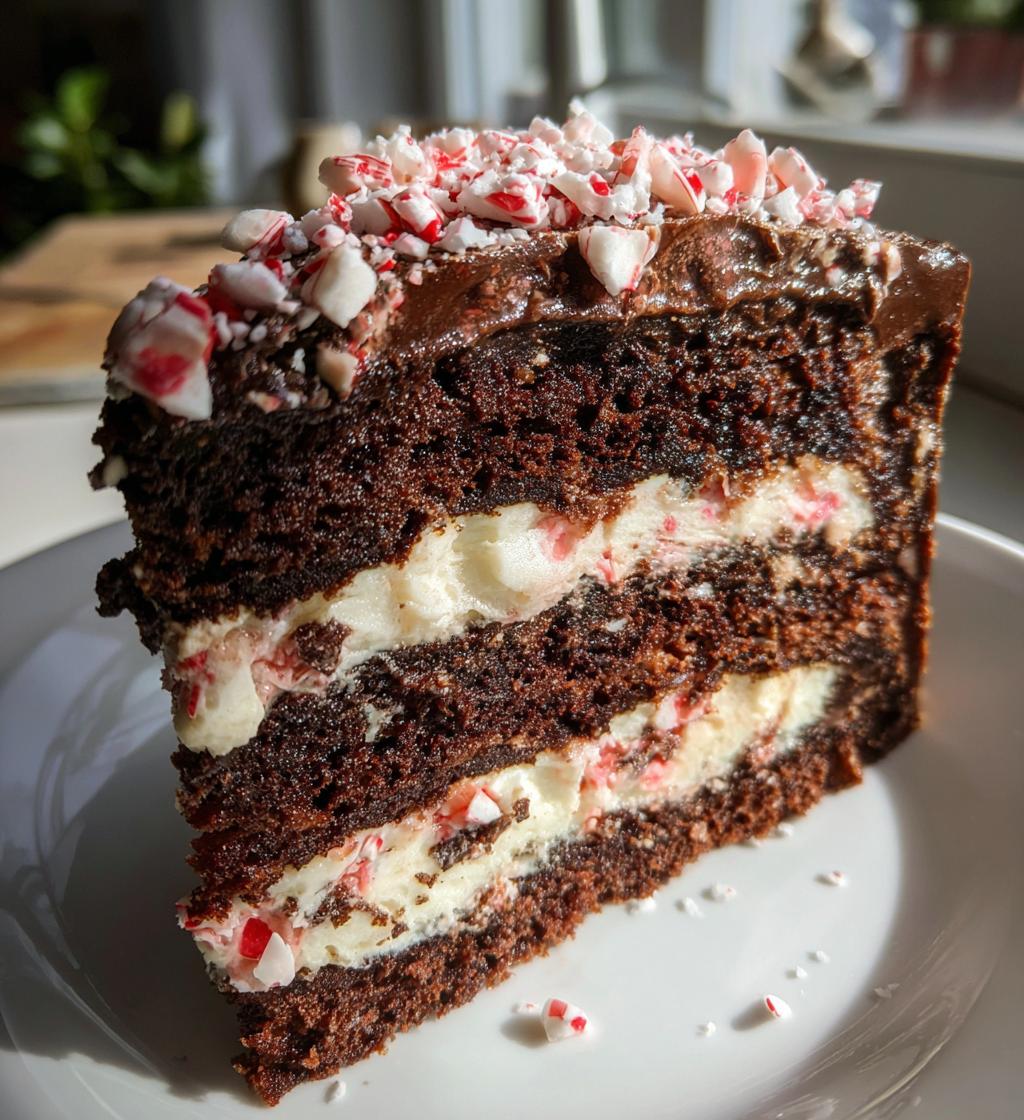 peppermint bark cake