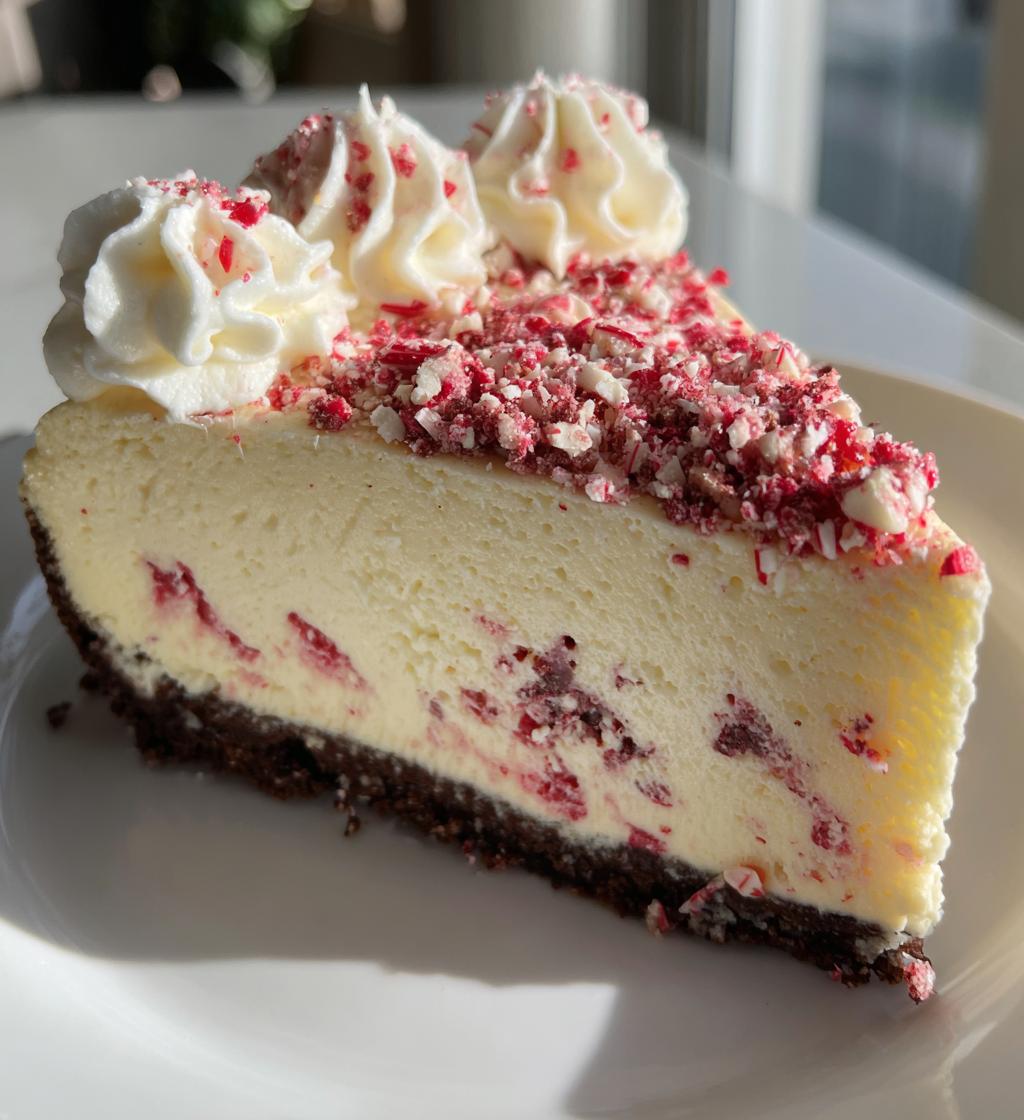 peppermint bark cheesecake