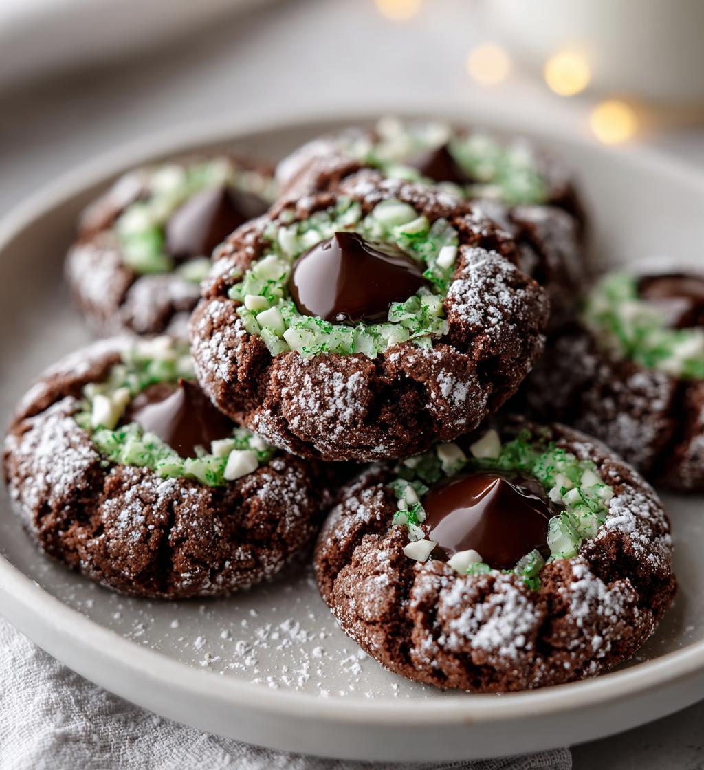 peppermint thumbprint cookies