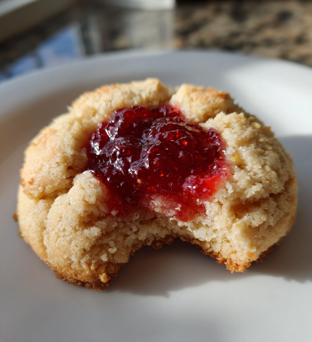 pistachio raspberry thumbprint cookies