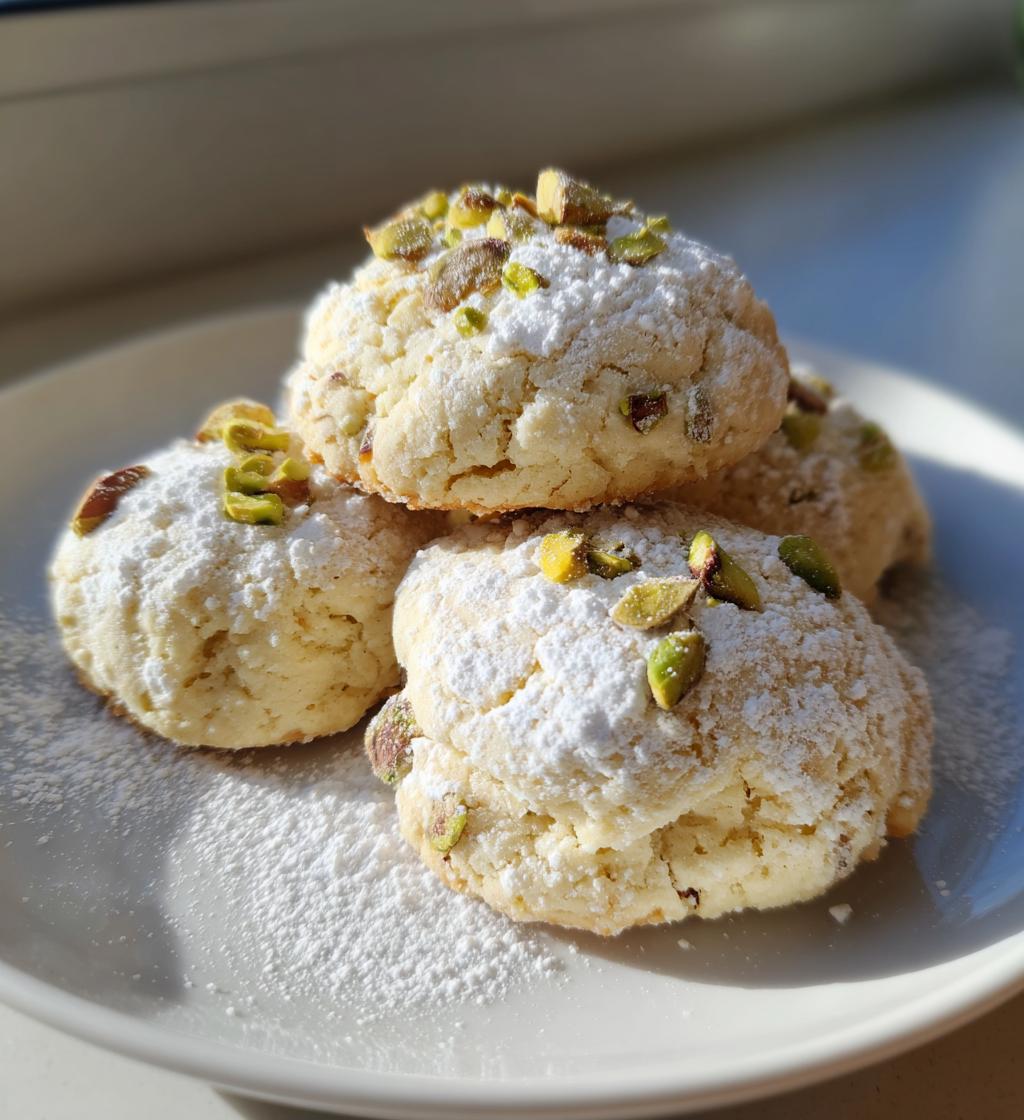 pistachio snowball cookies
