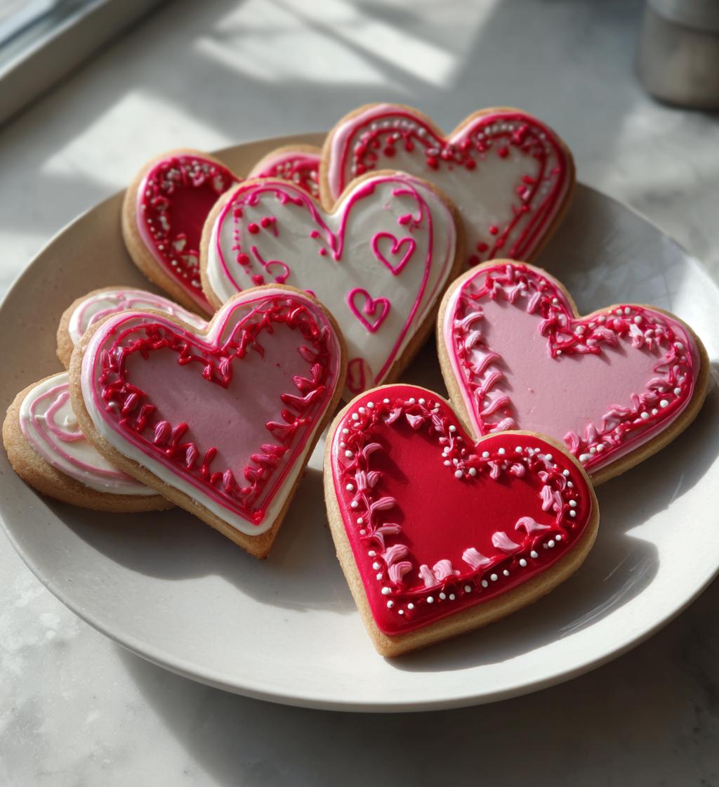 pizza valentine cookies