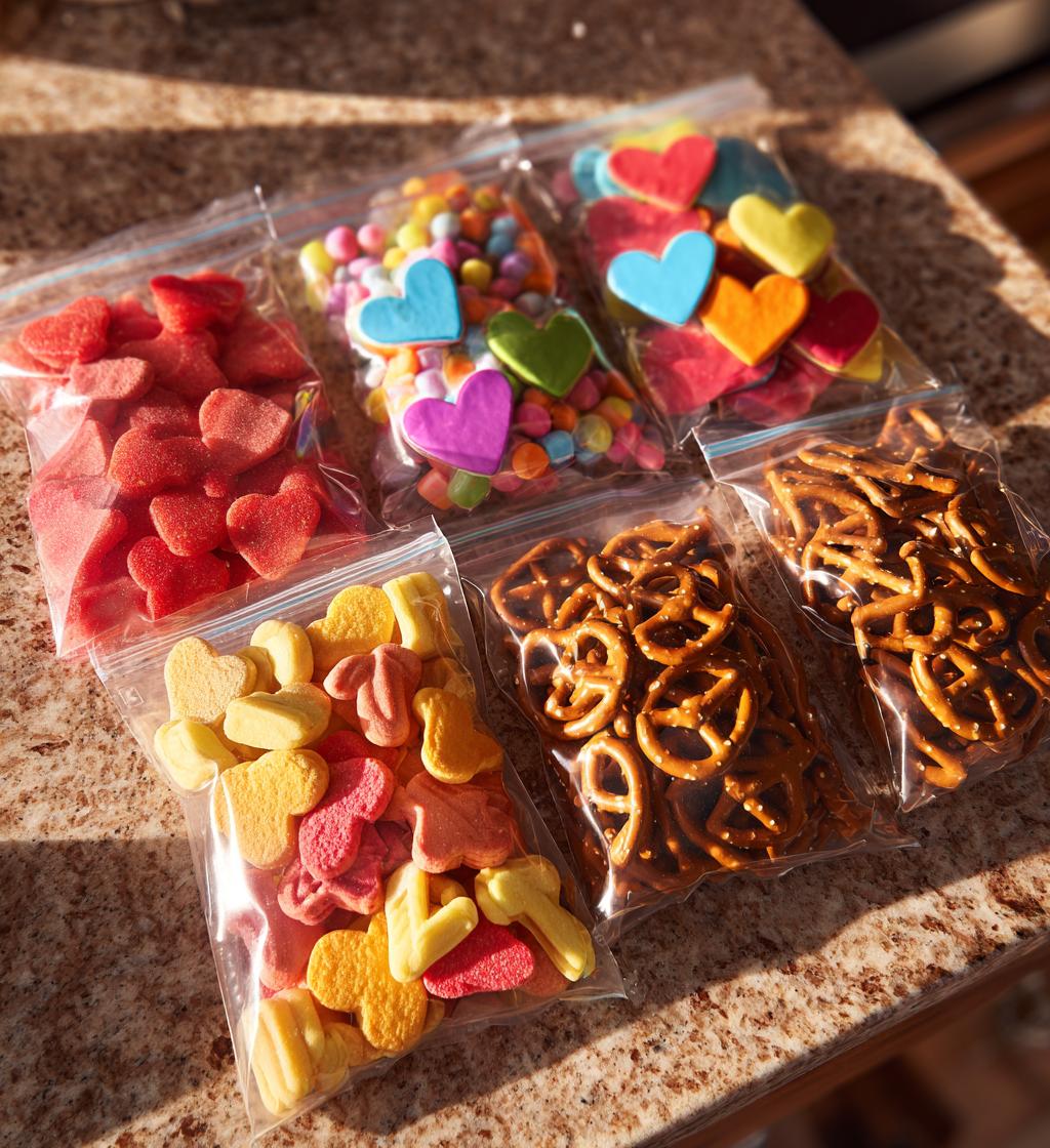 prepackaged valentine snacks for school