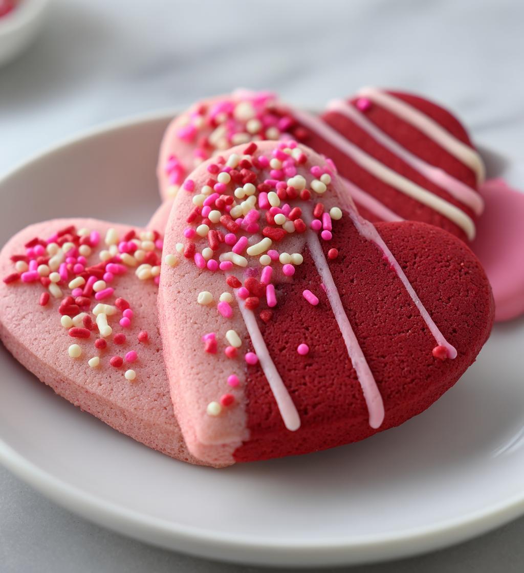 red and pink valentine treats