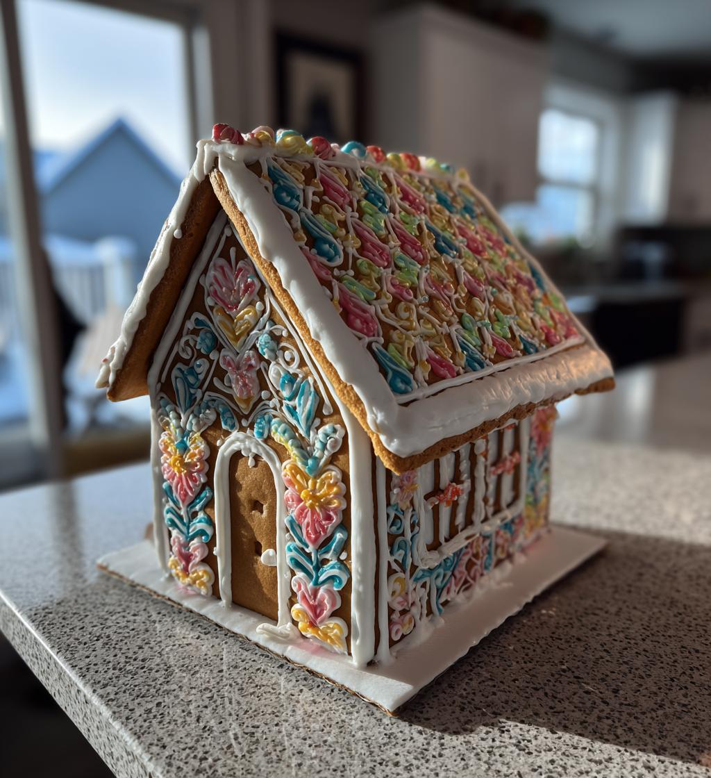 royal icing gingerbread house