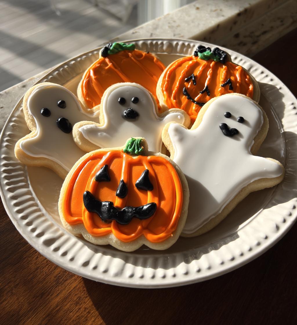 royal icing halloween cookies