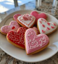 royal icing valentine cookies