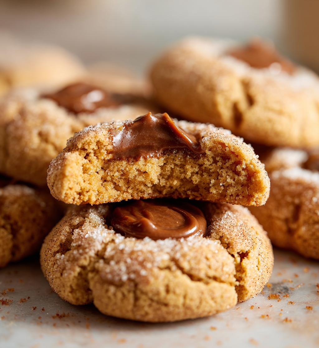 snickerdoodle thumbprint cookies