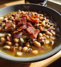 southern black eyed peas with bacon