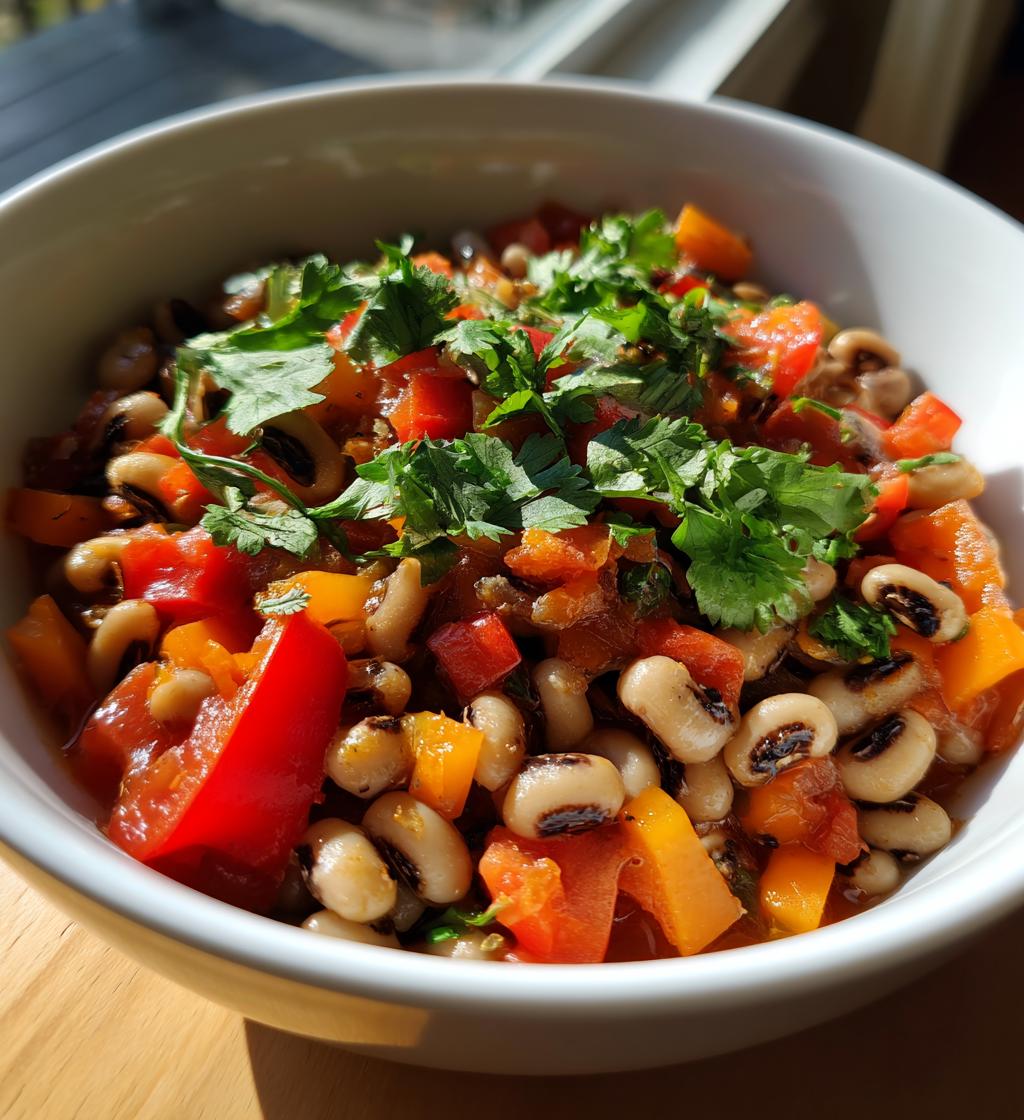 spicy vegetarian black-eyed peas recipe