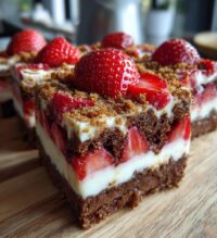 strawberry cheesecake brownie valentine trifle