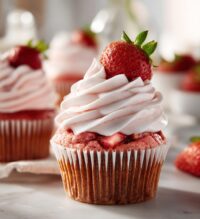 strawberry valentine cupcakes