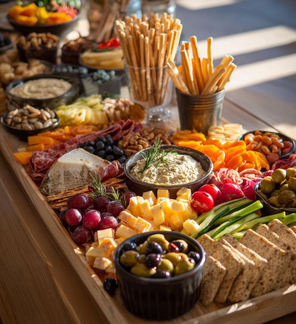 super bowl grazing table