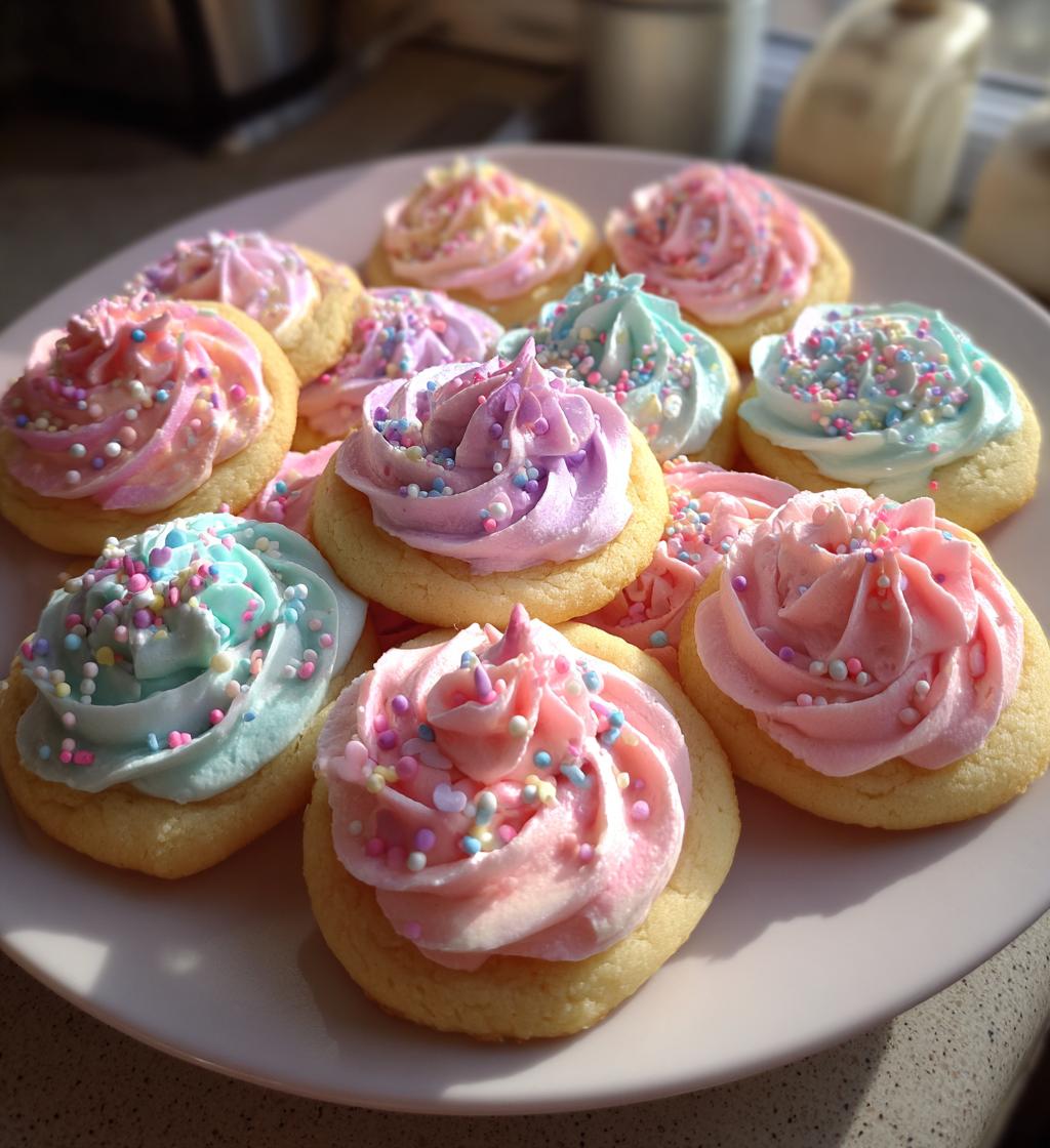 valentine buttercream cookies