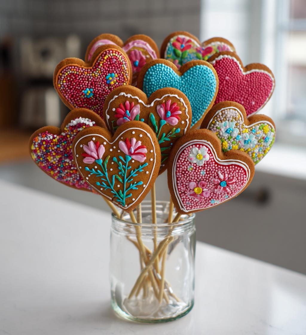 valentine cookie bouquets