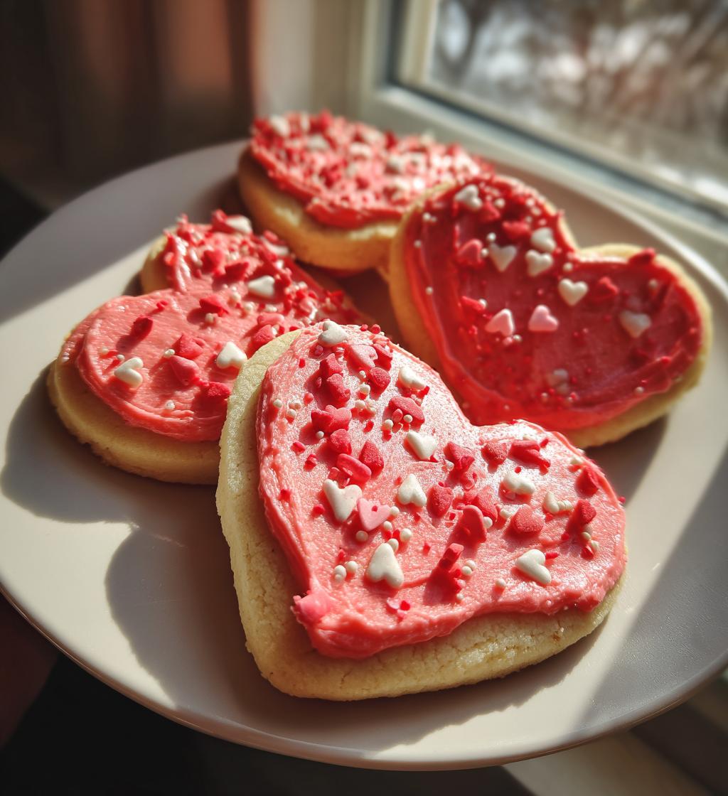 valentine cookies decorated buttercream