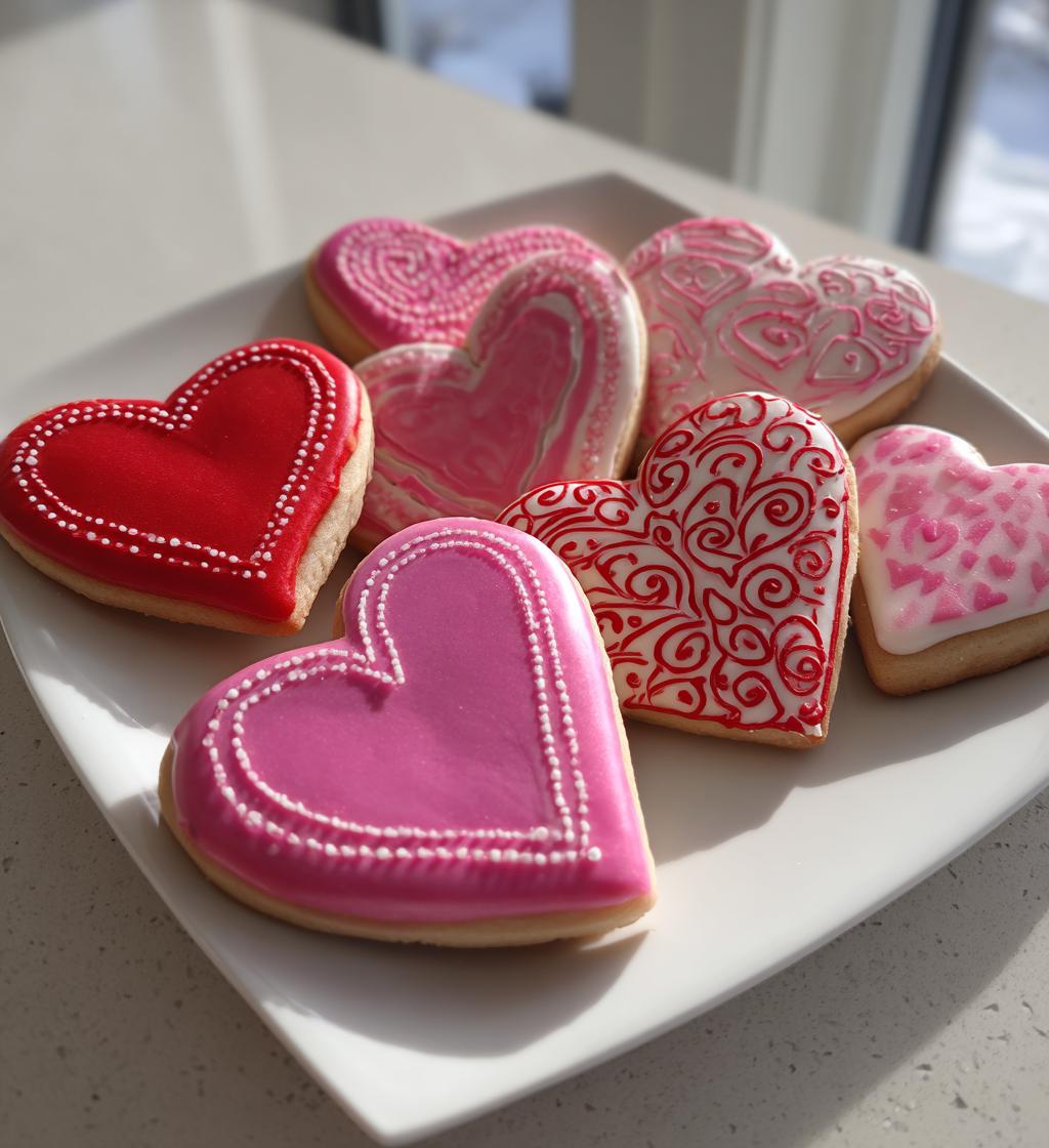 valentine cookies decorated royal icing
