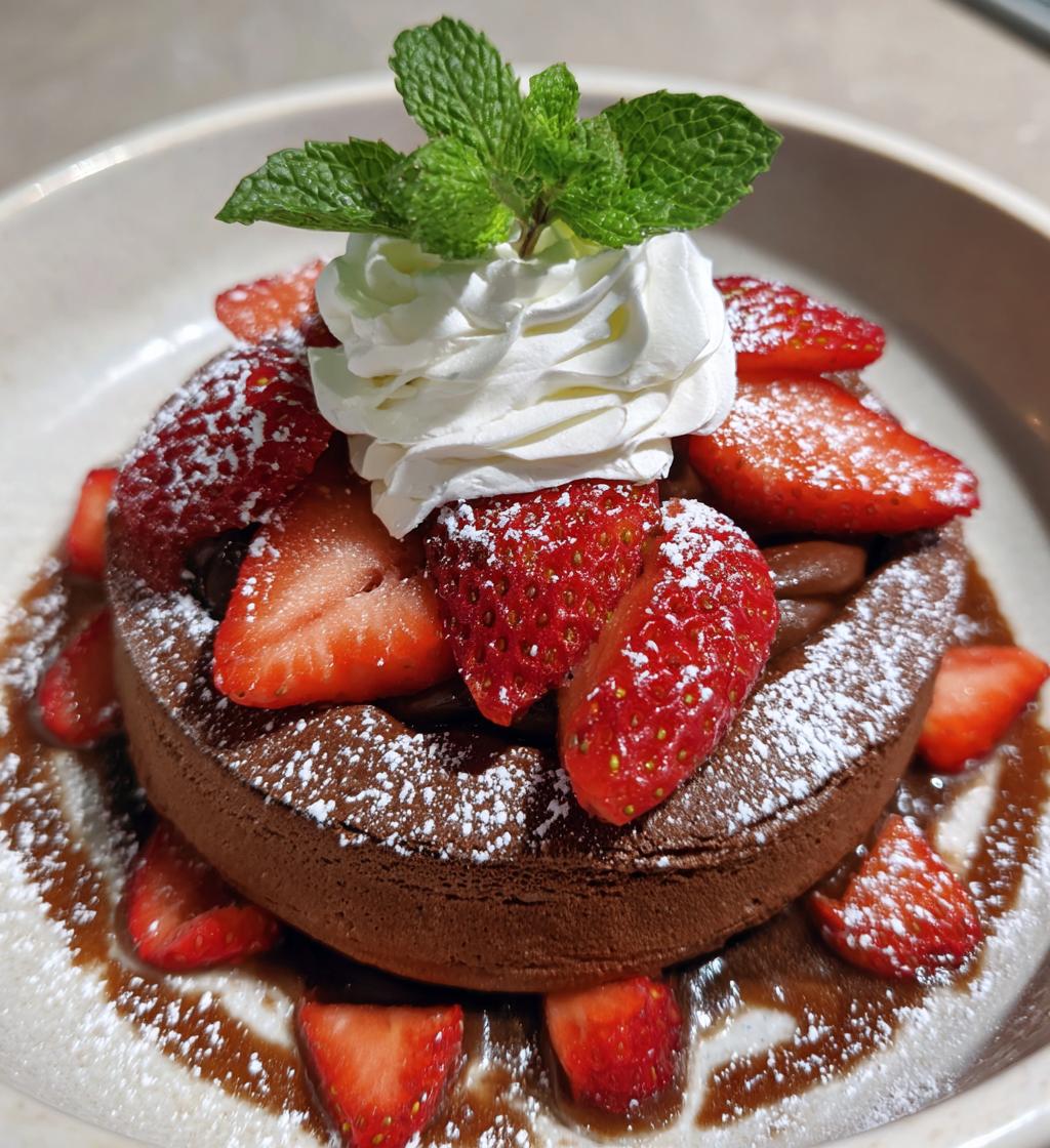 valentine dessert plating