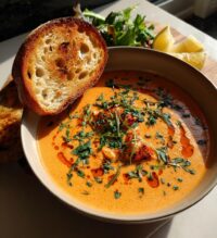 what to eat with lobster bisque