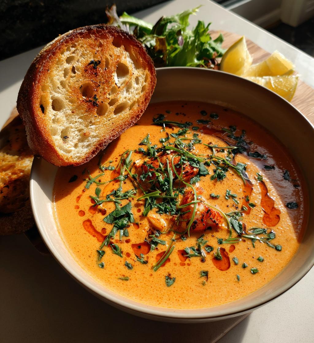 what to eat with lobster bisque