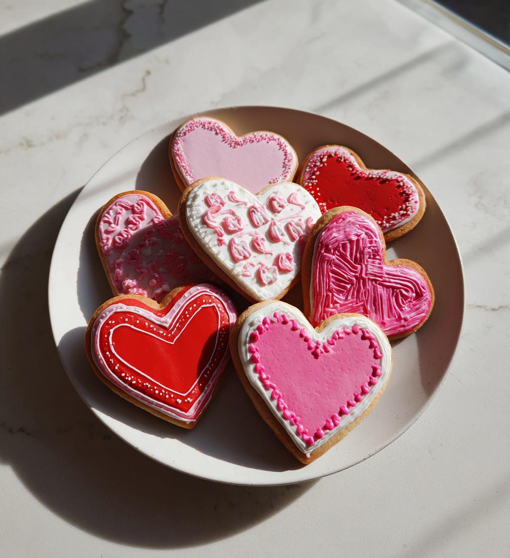aesthetic valentines cookies