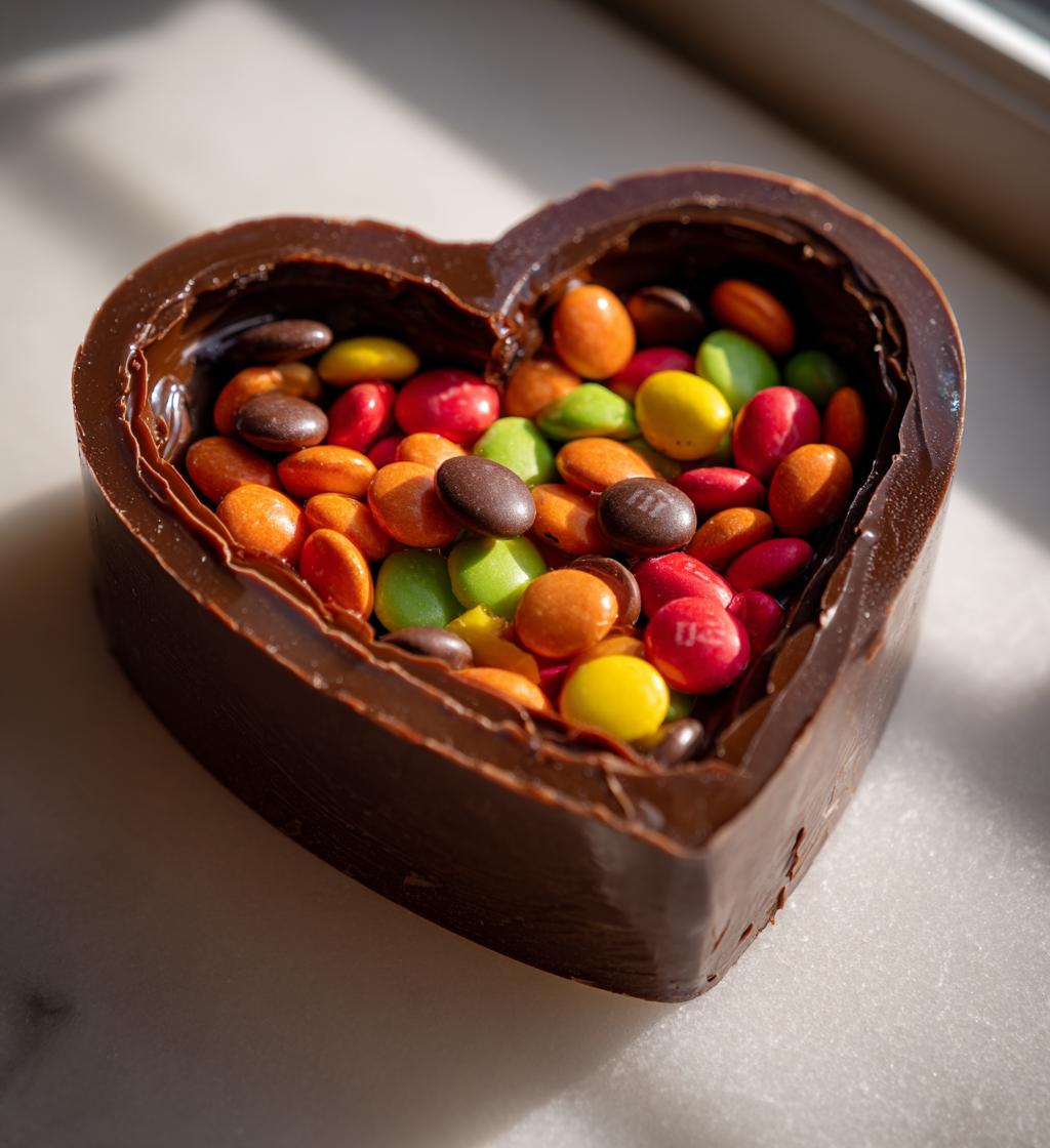chocolate breakable heart valentines day